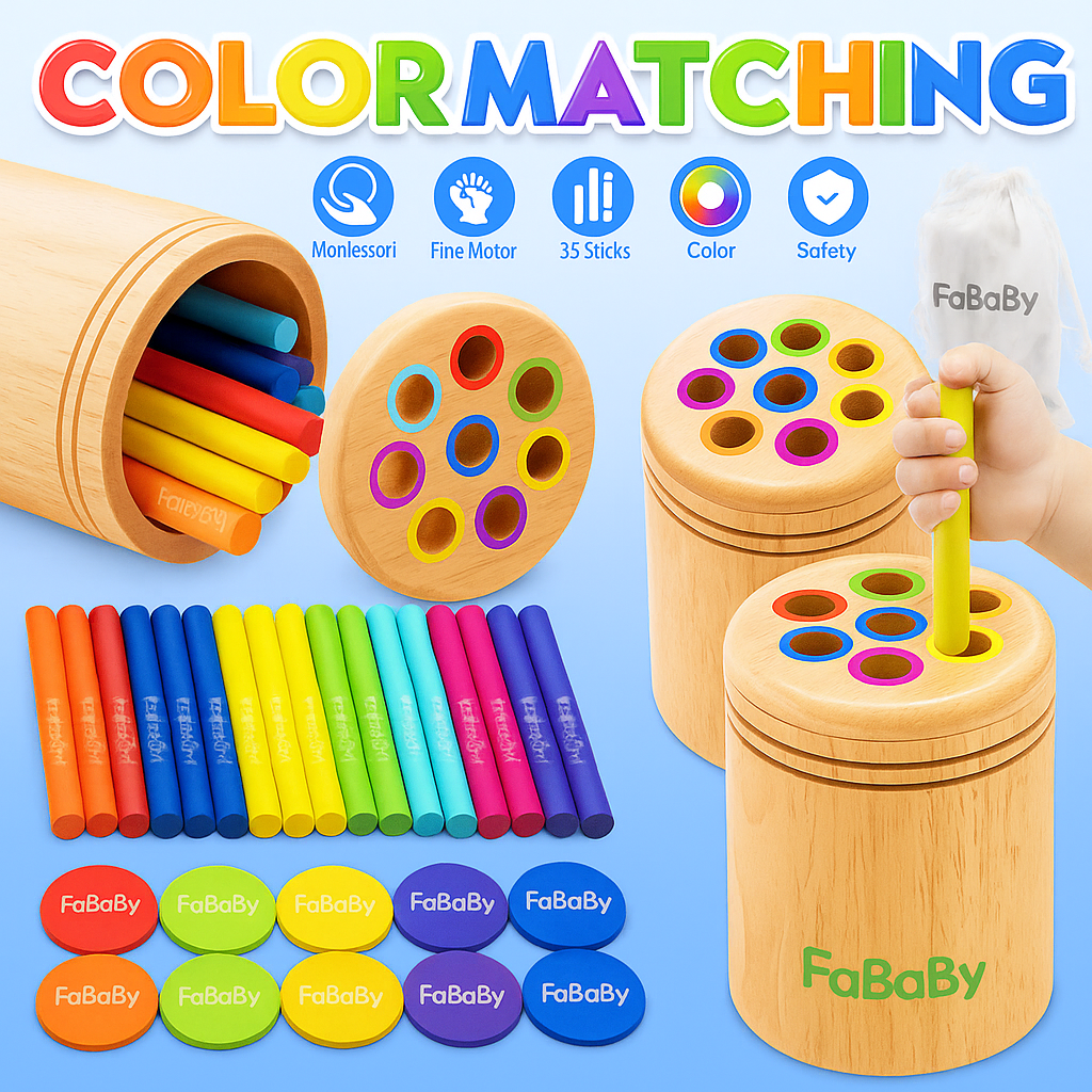 Jouet d'apprentissage en bois (2-5ans)