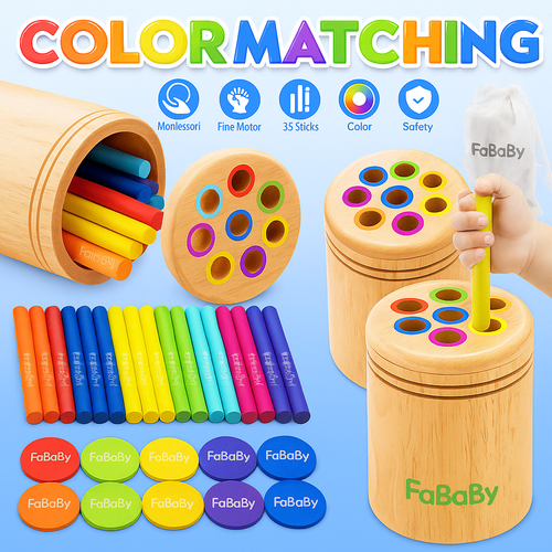 Jouet d'apprentissage en bois (2-5ans)